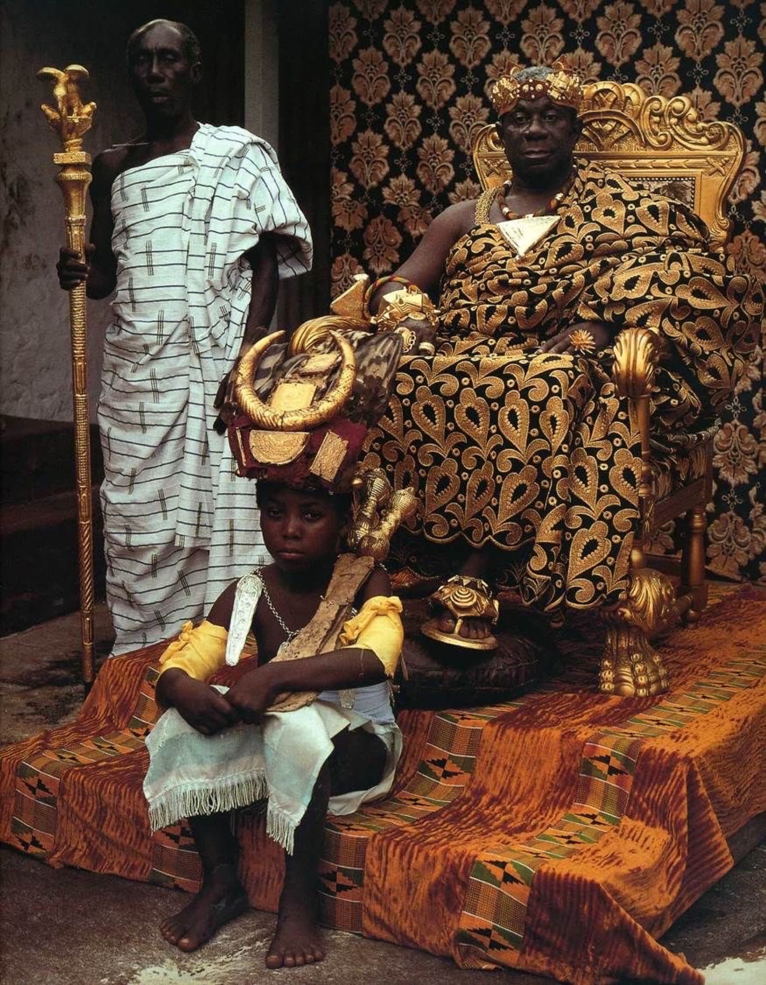 Asante chief in gold regalia